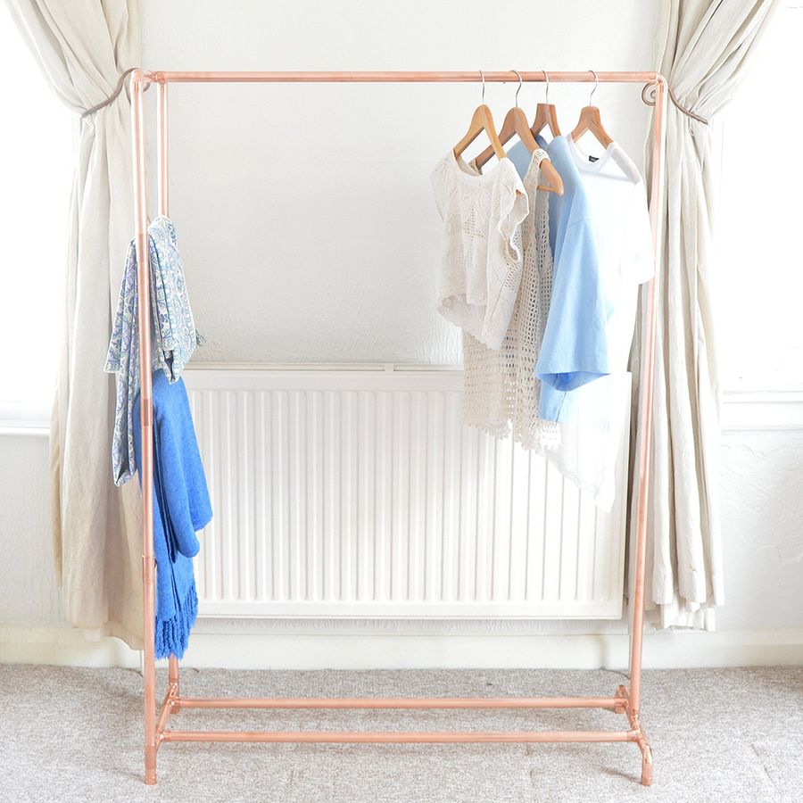 Copper Pipe Clothing Rail / Garment Rack / Clothes Storage with Ladder added by Spoak Member