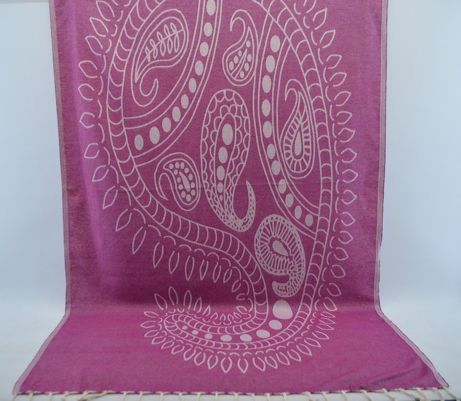 Fuchsia Towel,Turkish Towel,Cotton Towel,Organic Peshtemal,40"x70",Turkish Bath Towel,Bohemian Towel,Patterned Towel,Beach Towel,K1-şahmeran added by Spoak Member