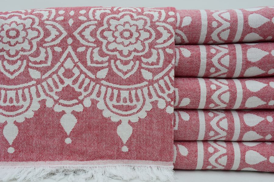 Red Towel,Bulk Towel,Bachelorette Gift Towel,Bridesmaid Gift Towel,Turkish Towel,40"x70",Camp Towel,Cotton Towel,Handwoven Towel,B7-barok added by Spoak Member