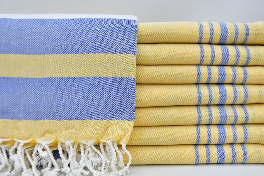 Turkish Towel,Yellow and Blue Towel,Hammam Towel,Bath Towel,Beach Towel,40"x70",Turkish Peshtemal,Bohemian Towel,Decorative Towel,B4-melis added by Spoak Member