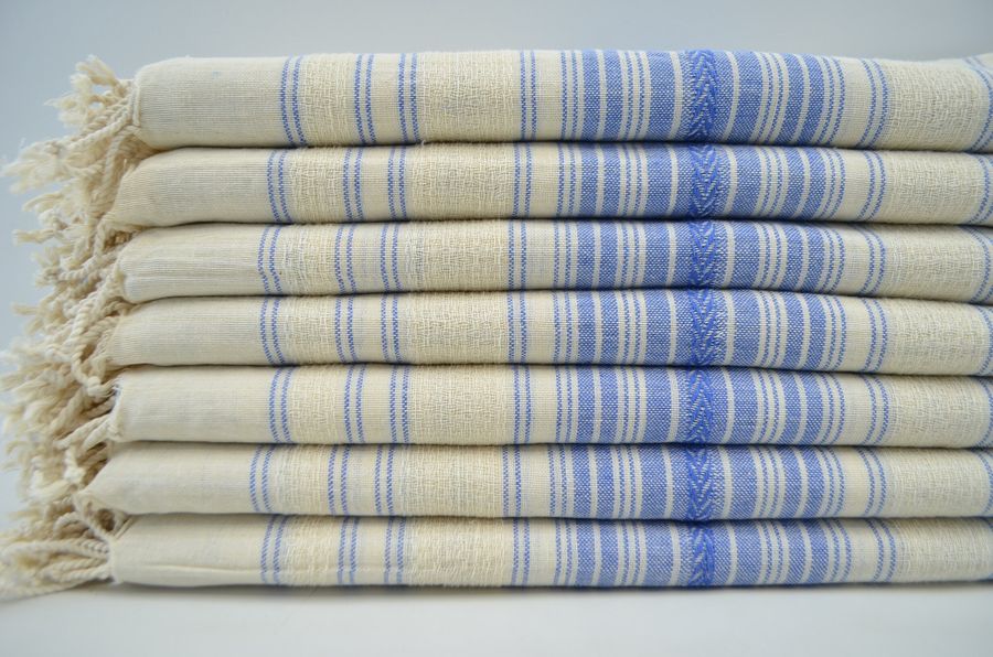 Blue Striped Towel,Peshtemal,Shower Towel,Turkish Peshtemal,Bath Towel,37"x70",Turkish Towel,Cotton Towel,Beach Towel,Towel,B6-artemis added by Spoak Member