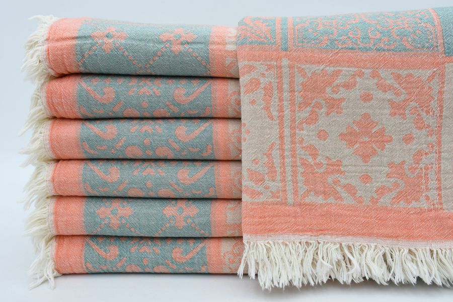 Turkish Towel,Turkish Bath Towel,Turkish Peshtemal,Beach Towel,36"x67",Handmade Towel,Designer Towel,Cotton Towel,Anatolian Towel,K2-aztec added by Spoak Member