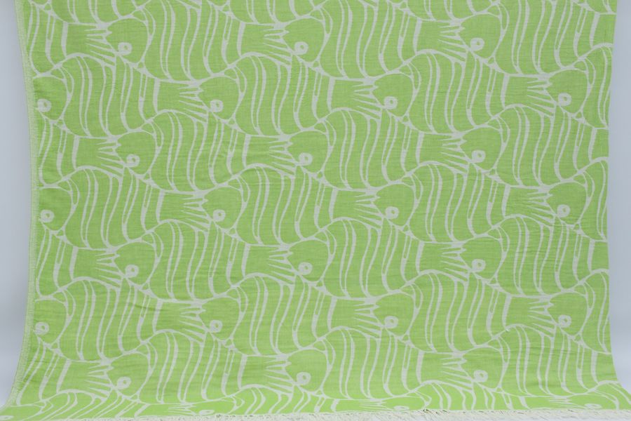 Patterned Bed Cover,Turkish Blanket,Cotton Blanket,Sofa Covers,Turkish Throws,99"x107",Turkish Bedspread,Pistachio Green Blanket,K2-BalıkB added by Spoak Member