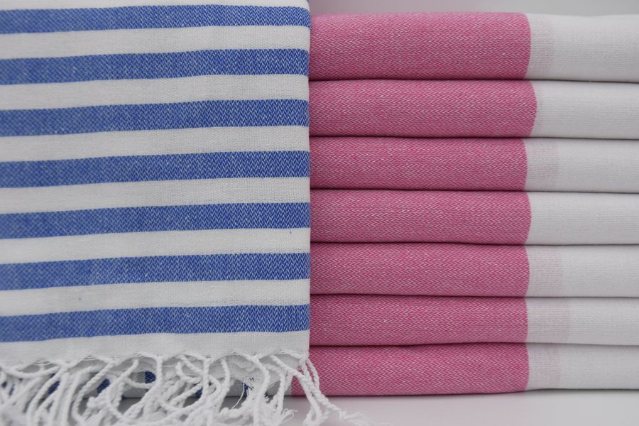 Turkish Towel,Beach Towel,Navy Blue and Fuchsia Towel,Cotton Towel,Pool Towel,Peshtemals,Turkish Peshtemal,38"x73'',Turkey Towel,M2-marina added by Spoak Member