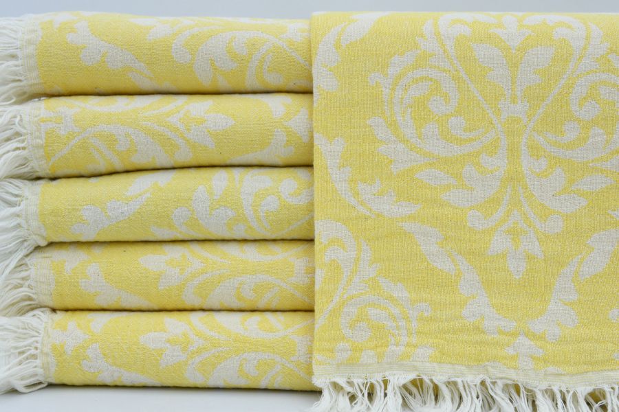 Wholesale Towel,Turkish Towel,Turkish Peshtemal,Baroque Towel,40''x70'',Throw Towel,Yellow Towel,Organic Towel,Bath Towel,Spa Towel,K2-Barok added by Spoak Member
