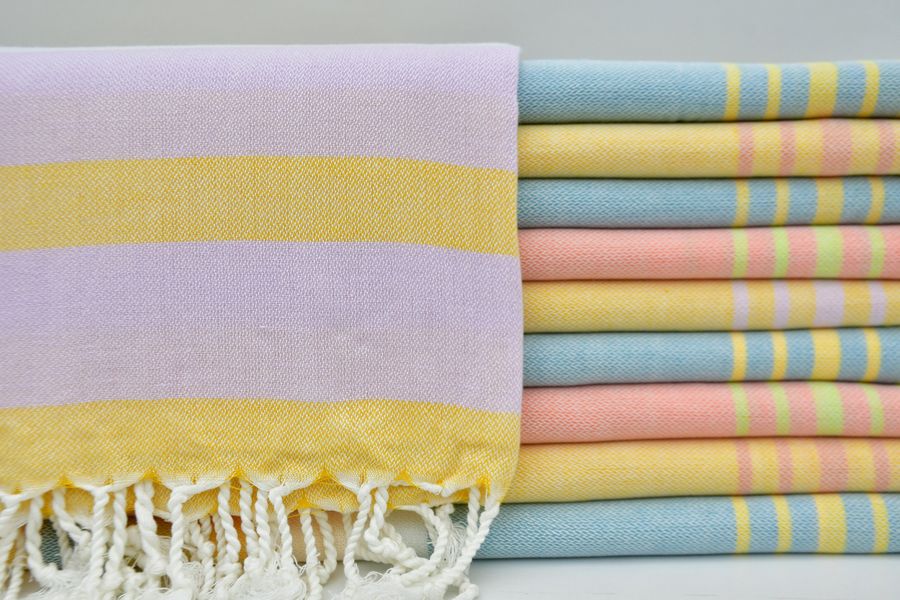 Turkish Towel,Shower Towel,Peshtemal Towel,Sets Towel,Set of 10 Pcs Towel,40"x70",Turkish Peshtemal,Bohemian Towel,B4-melis-set18 added by Spoak Member