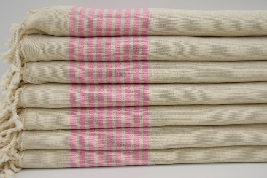 Pink Striped Linen Towel,Turkish Peshtemal,Peshtemal,Bath Towel,Beach Peshtemal,Spa Towel,Towel,Turkish Towel,Peshtemal 40"x70",B1-dokuz added by Spoak Member