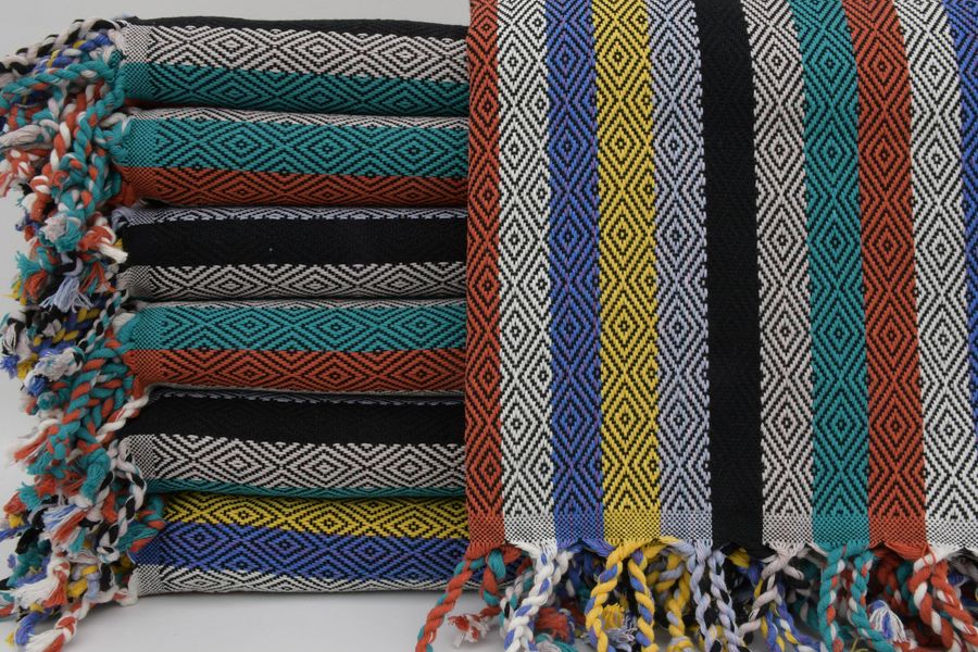 Turkish Towel,Cotton Towel,Multicolor Towel,Peshtemal Towel,Beach Towel,Spa Towel,Handmade Towel,40"x70",Turkish Peshtemal,B3-gökkuşağı added by Spoak Member
