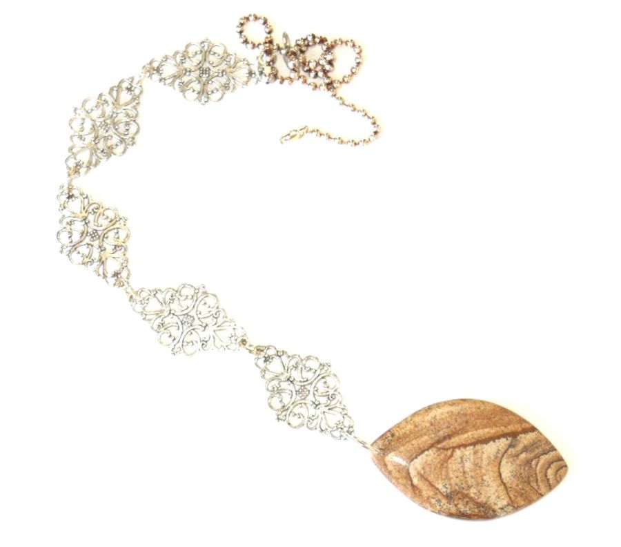 Picture Jasper Ceiling Light & Fan Chain Pull - Gemstone Pull - Home Decor added by Spoak Member