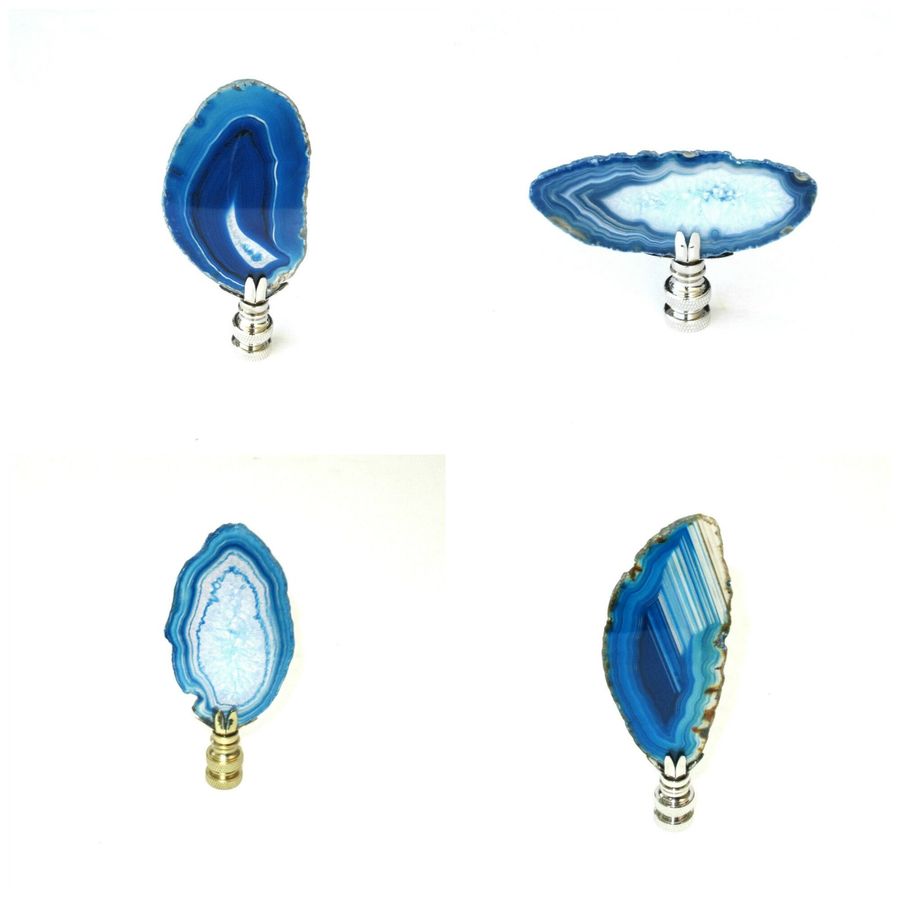 Blue Agate Lamp Finials - Lighting Hardware - Home Décor - BL 1A added by Spoak Member