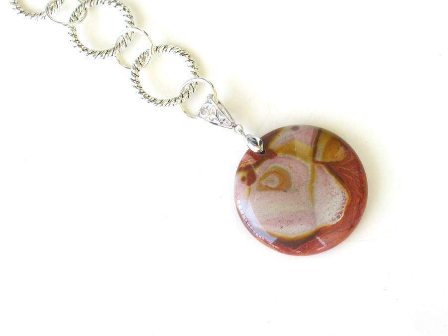 Polychrome Jasper - Ceiling Light & Fan Chain Pull - Desert Jasper Attachment – Natural Stone - Home Décor added by Spoak Member