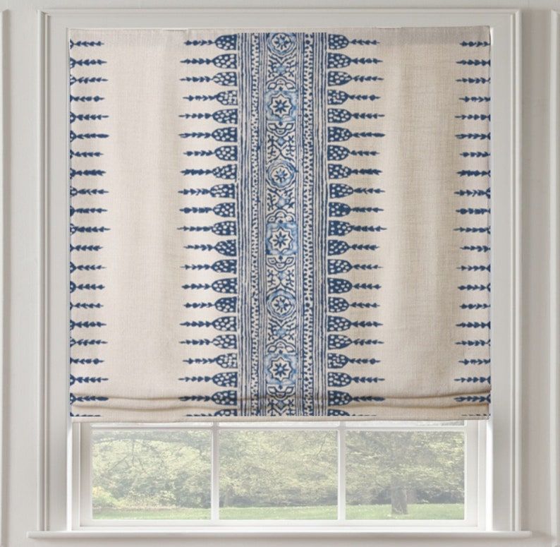 Thibaut Javanese Stripe Roman Shade - Etsy added by Jennifer Hickey
