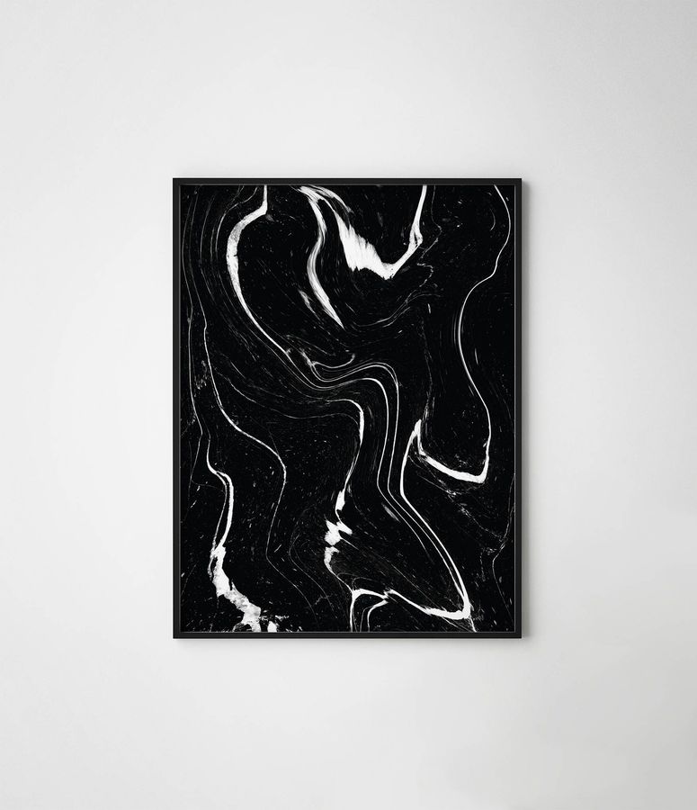 Black Marble, Marble print, Abstract print, Marble poster, Scandinavian print, Black and white marble, Marble art, Abstract poster added by Spoak Member