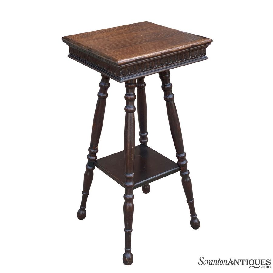 Antique Traditional Victorian Quartersawn Oak Plant Stand - Etsy added by Stacy DeMeester