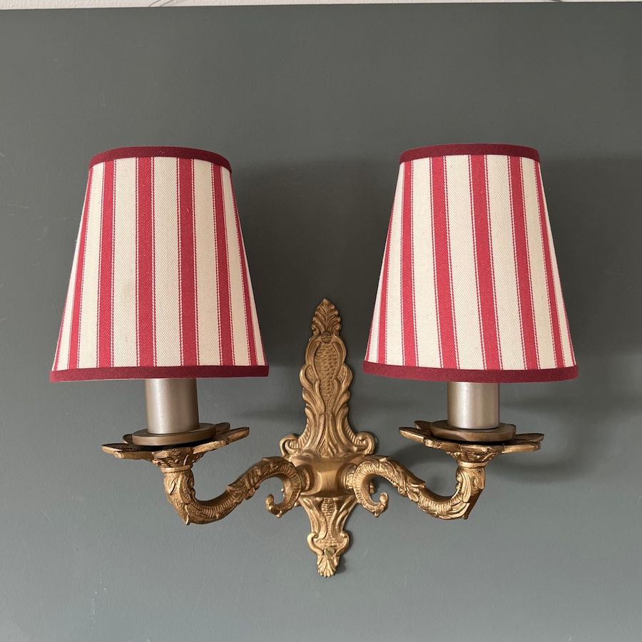 Classic Ian Mankin Peony Ticking Stripe  Handmade Candle Clip - Etsy added by Taylor McGowan