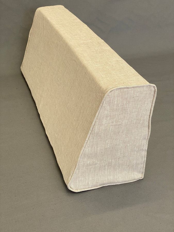 Linen Wedge Bolster Cover  Back Cushion Cover With Piping  - Etsy added by erika grossman