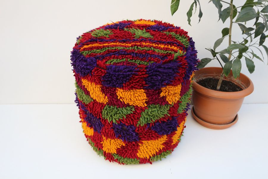 Decorative pouf, Handmade pouf, Pouffe, Ottoman pouf, Poufs, Pouf cover, Floor pouf, Kilim pouf, Floor pillow, Pouffe ottoman, Pouf chair added by Spoak Member