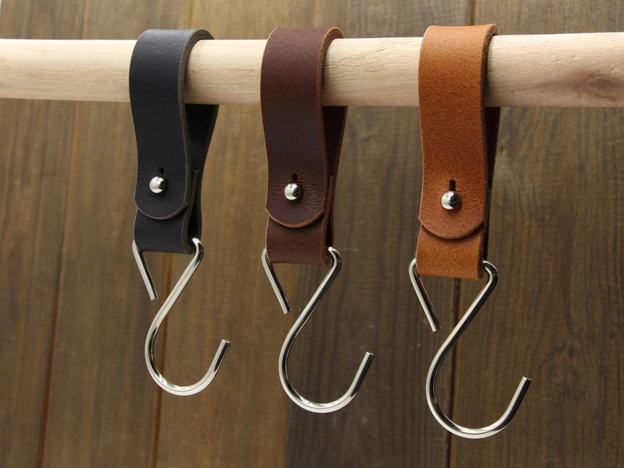 Leather hooks,Outdoor hooks,Home decor,Plant hanger,Kitchen Office Bedroom Hooks,Coat hooks,towel holder,leather home accessories added by Spoak Member