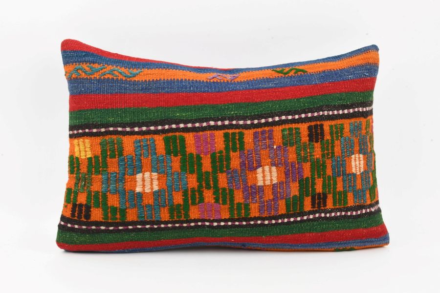 Turkish Kilim Pillow, 16x24 Kilim Pillow, Bohemian Kilim Lumbar, Couch Aztec Pillow, Tribal Decor, Home Decor, Couch Pillow, Cushion Cover added by Spoak Member