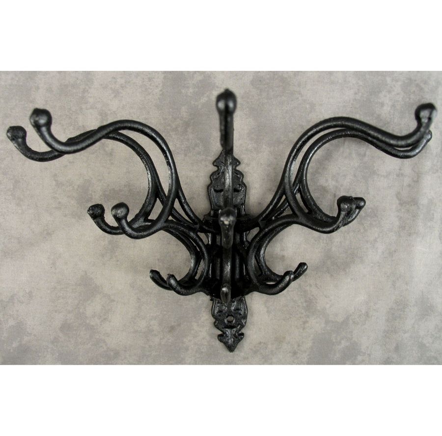 Victorian 15 HOOK Cast Iron Multi-arm WALL RACK Bracket Hat - Etsy added by Abby Baker