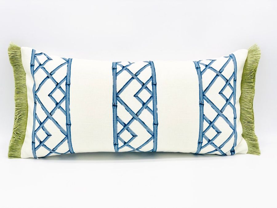Blue Bamboo Pillow Cover  Chinoiserie Style Decorative Pillow - Etsy added by Danielle Hughes