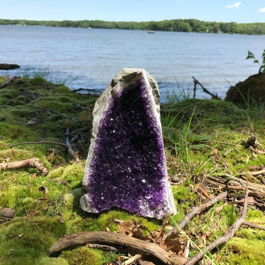 Valentine’s Day Sale!!** Beautiful Amethyst Druze Crystal Cluster With Cut Base ~ EXTRA LARGE Size Specimen ~ 2 Lbs added by Spoak Member