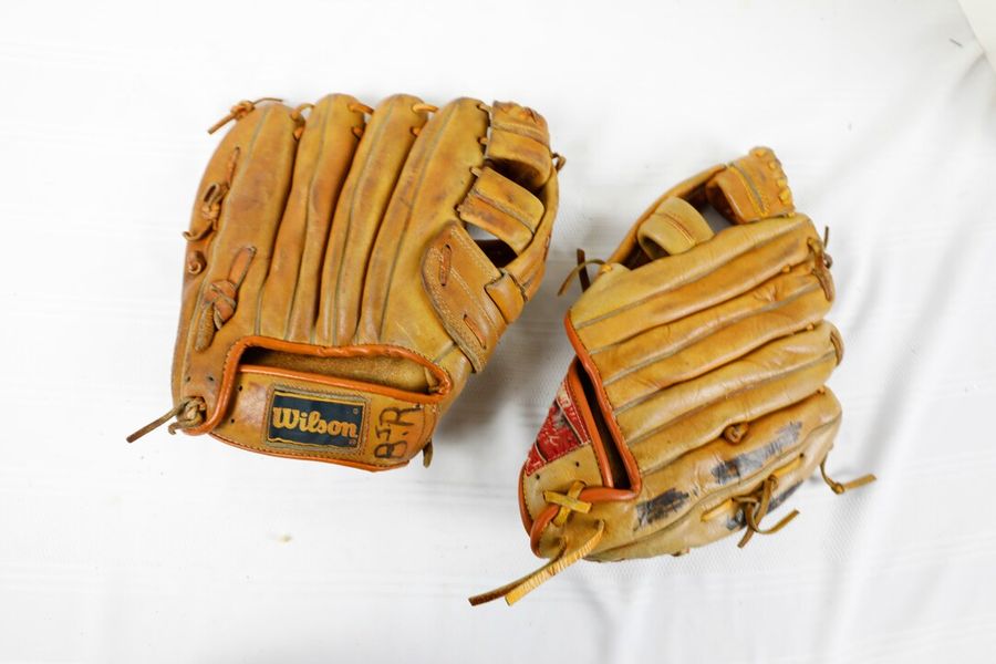 Two Vintage Leather Baseball Mitts  Rawlings RBG 80 Greg - Etsy added by Erin Vernon