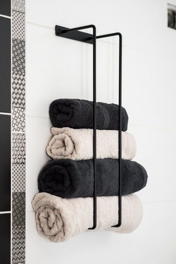 Towel Rack Bathroom Towels Holder Wall Mount Solid Metal Hand Towels Organizer added by Kristi Kautz