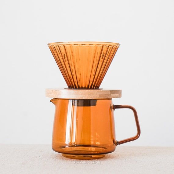 VANILLA BEAN  Orange Pour Over Coffee Set Unique Coffee - Etsy added by Ariel Corley