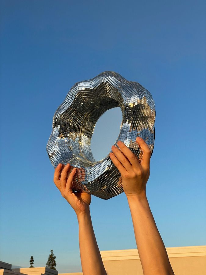 Round Disco Mirror Wavy Mirror Dream Mirror Retro Mirror added by Spoak 