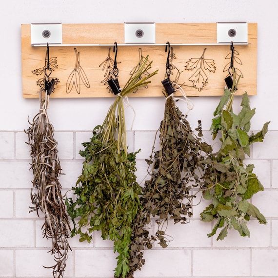 Herb Vibes  Kitchen Herb Drying Rack  Dry Herbs and Flowers - Etsy added by Ariel Corley