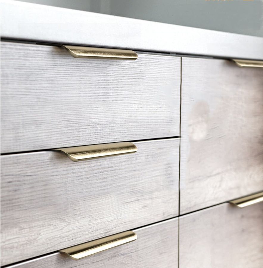 Modern Hidden Handles Gold Drawer Dresser Cupboard Pulls Black - Etsy added by Jamie Moon