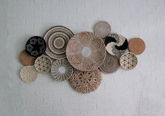 Set of 13 Basket Wall Decor Boho Wall Decor Boho Wall Art | Etsy added by Kate Lynn Nemett