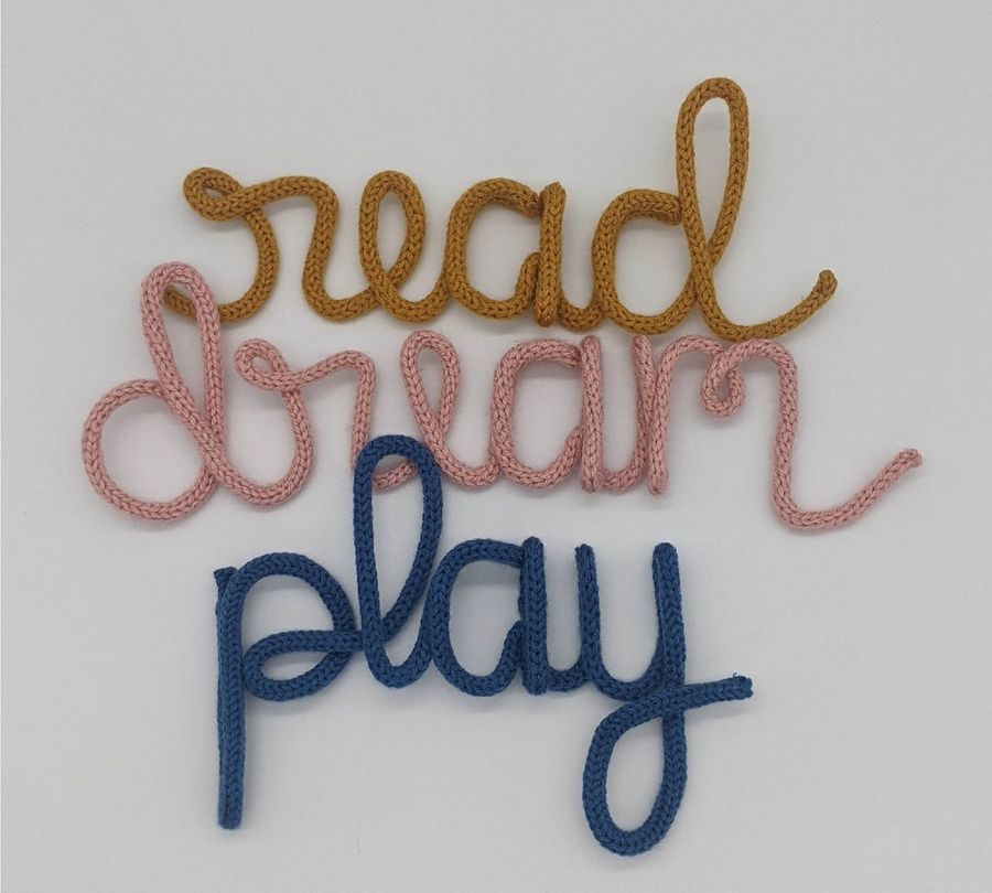 Knitted Wire Words Knitted Wire Names Custom Wool Wire - Etsy added by Tina Robinson