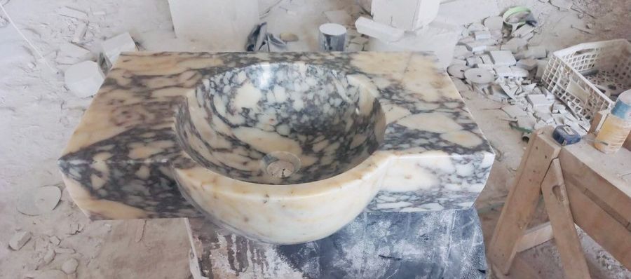 Customizable Calacatta Viola Marble Sink, Wall Mounted Marble Sink, Powder Room Sink, Marble Sink added by Madelynn Furlong