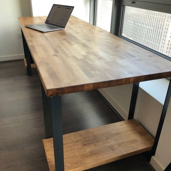 Custom Butcher Block Desk  Custom Made With Sustainably | Etsy added by Sam Cilio