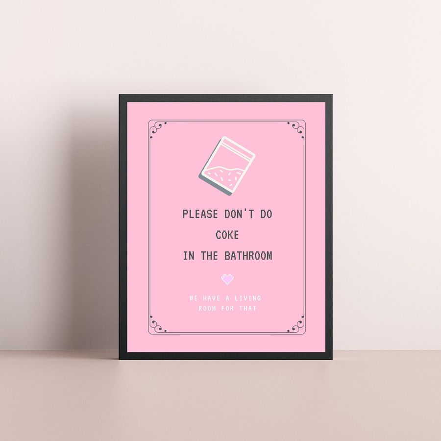 Don&#39;t do Coke Poster, Trendy poster, Y2k decor, Retro wall art, Colourful gallery wall, Aesthetic prints, Funny poster, Dorm room decor added by Vanessa Miller