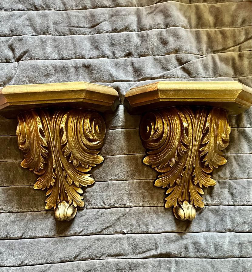 Two Burwood Florentine Ornate Wall Sconces/shelfs. Hollywood - Etsy added by Where The Heart Is Designs