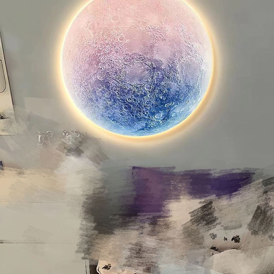 Moon Outer Space LED Wall Décor Sandstone Textured Celestial - Etsy added by Courtney Hill