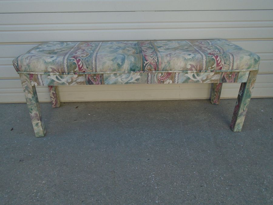 Long Bench Bed End Dining Side Palm Beach Boho Hollywood Regency Boho Seat Upholstered Art Deco Cottage Coastal Nautical The Vineyard added by Spoak Member