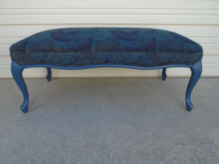 French Stool Seat Bench Bed End Vanity Desk Country Provincial Palm Beach Hollywood Regency Louis XVII Cottage Shabby Farmhouse Louis XVII added by Spoak Member