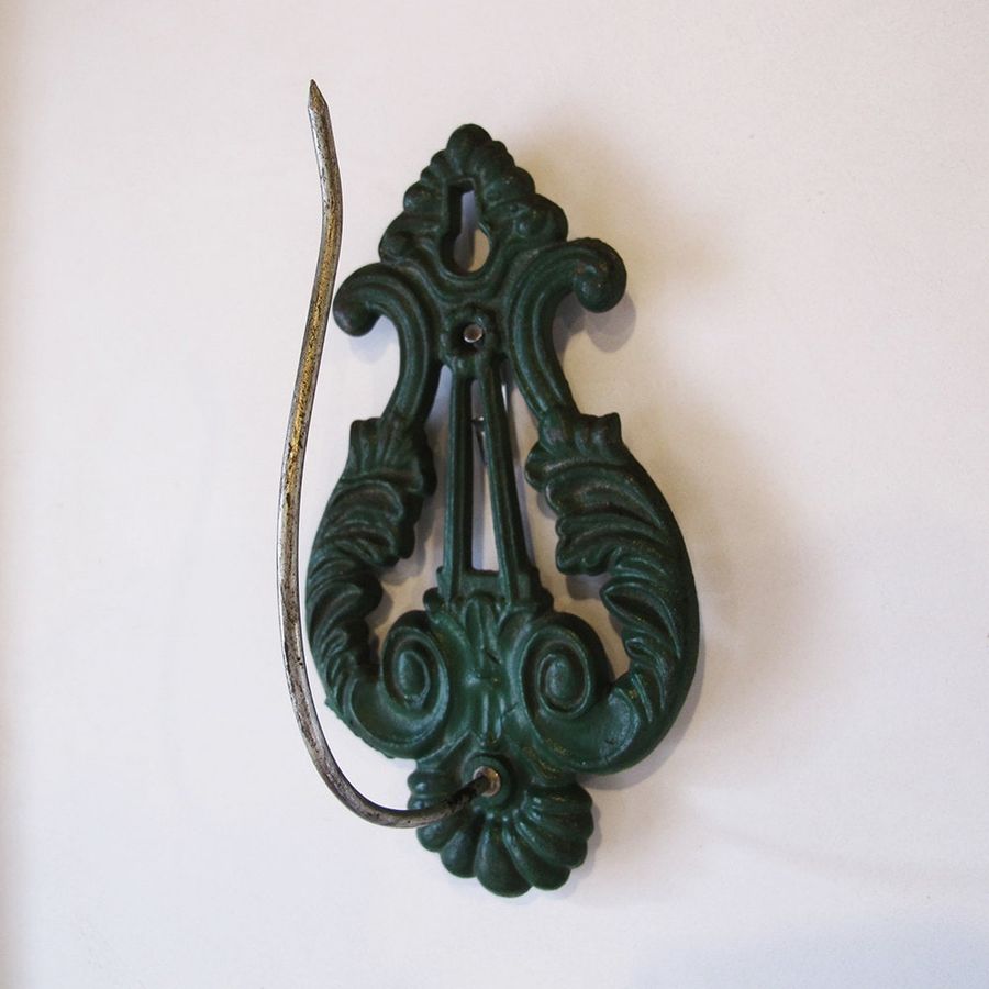 Lyre Back Paper Stick Cast Iron Edwardian Victorian Green added by Spoak Member