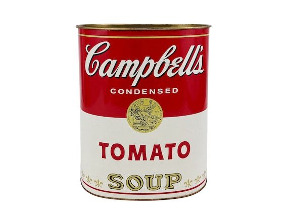 Vintage 1960s Campbell's Tomato Soup Tin Metal Waste - Etsy added by Melanie Thomas