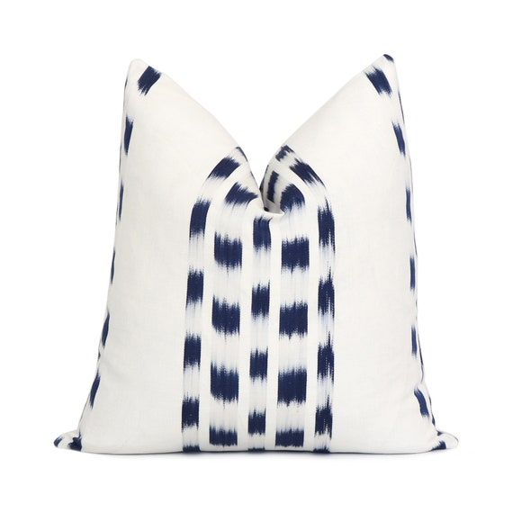 Indigo Blue and White Izmir Stripe Throw Pillow Cover With | Etsy added by Tayo A