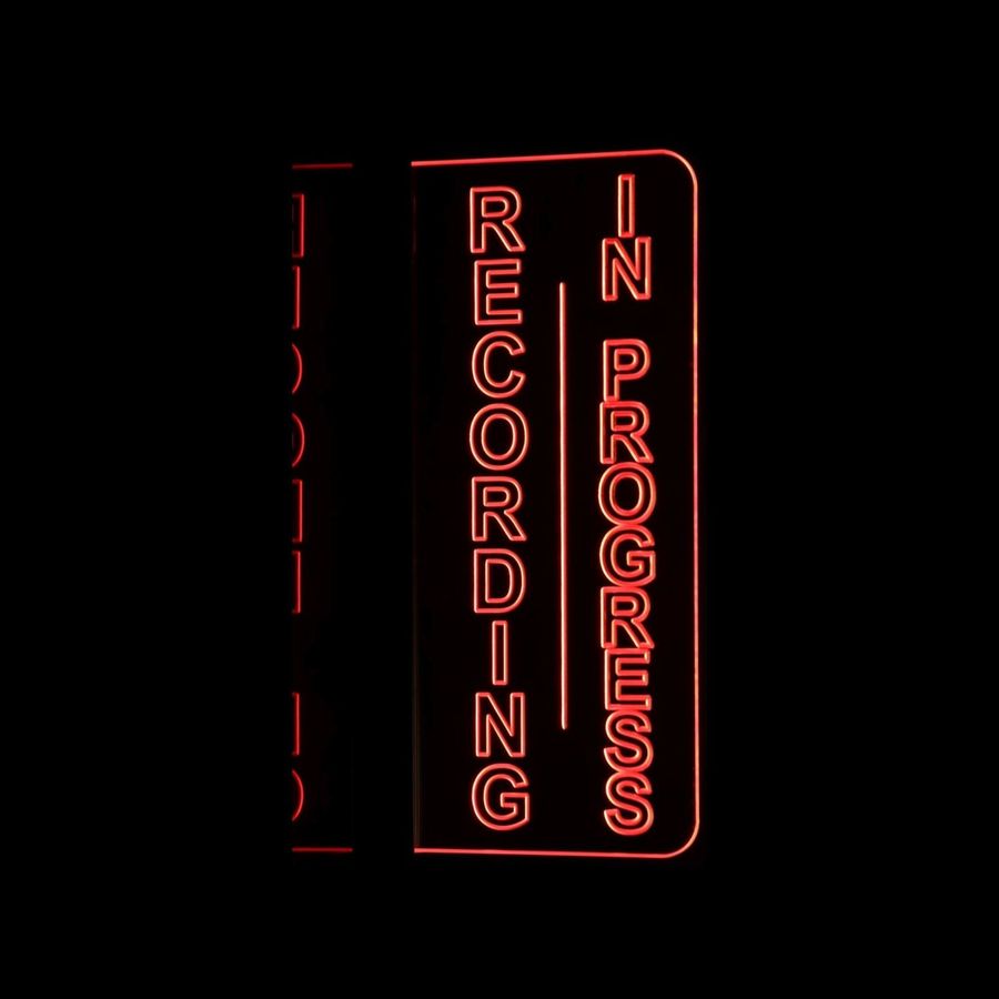 Recording In Progress Left or Right Flag or Flat to Wall Mount Recording Studio Acrylic Lighted Edge Lit Led 11&quot; Sign 18814  Made in USA added by Spoak Member