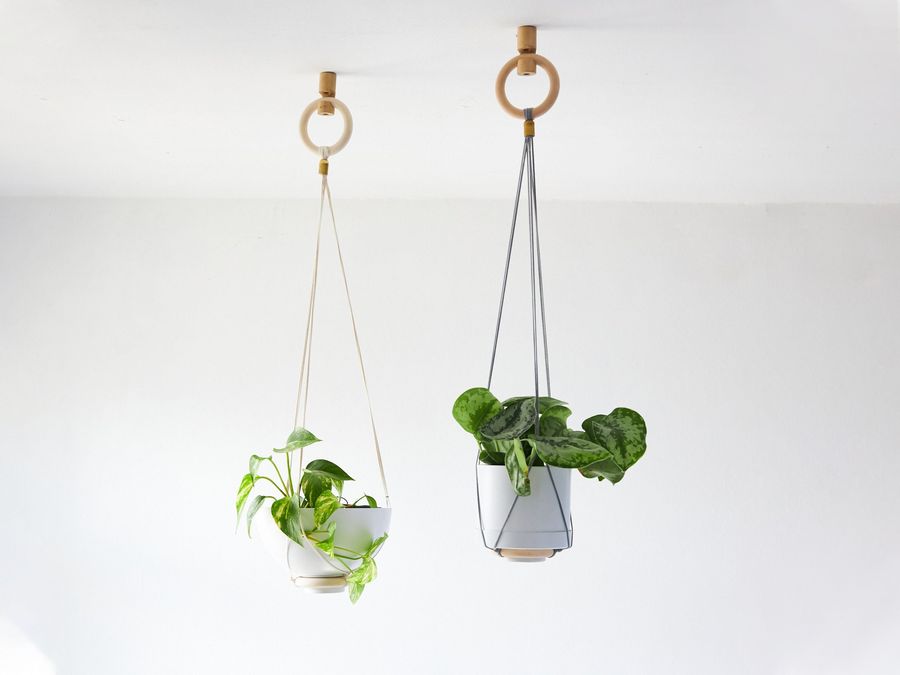 Hanging Planter from Ceiling with plant pot, Plant hanger, macrame hanging planter, ceiling hanging planter C added by Mallarie Wiese
