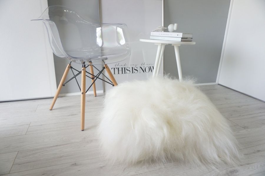 Genuine Icelandic Sheepskin Floor Cushion | Sheepskin Floor Cushion | Giant Floor Cushion | White Sheepskin Home Decor | Long Silky Wool added by Doctor Designs