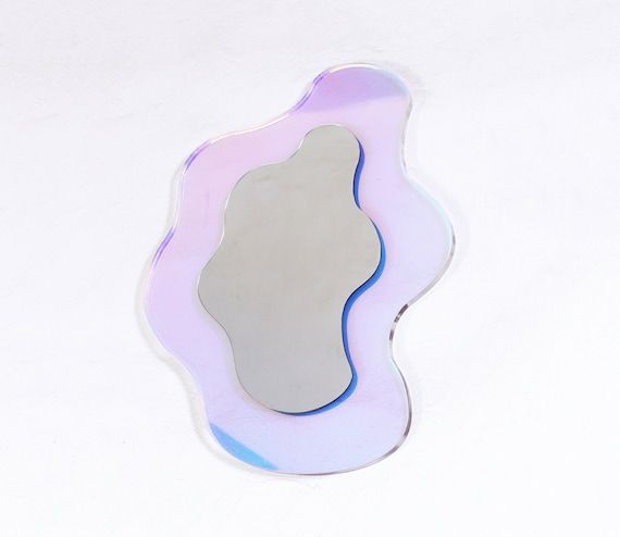 Wiggly life Reflector - wavy acrylic mirror wiggly mirror amorphic mirror retro mirror retro object added by Jen Kang