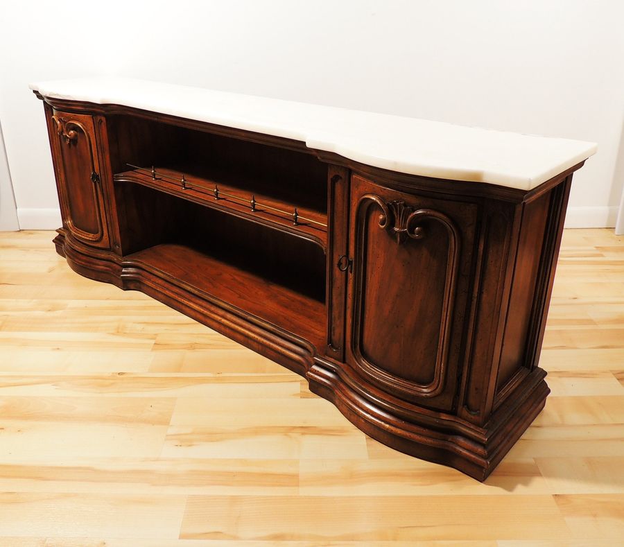 Vintage French Provincial style Solid Wood Stone Top Cabinet Media Credenza - Pickup Required added by Spoak Member