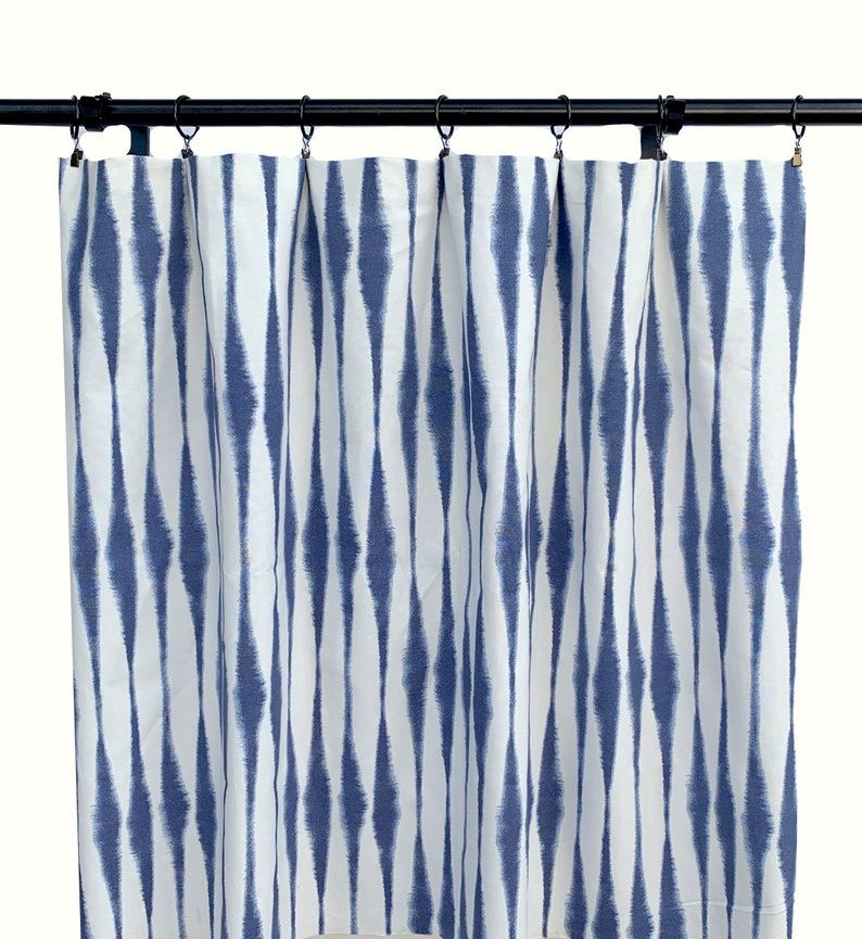 Shibori Indigo Curtains Navy Blue Curtain 2 Curtain Panels - Etsy added by Bonnie Whitfield